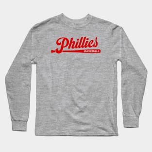 Phillies Baseball Bat Long Sleeve T-Shirt